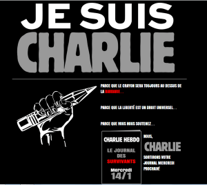Le message d'espoir affiché par le site de Charlie Hebdo depuis jeudi 8 janvier au soir. Crédit : Charlie Hebdo