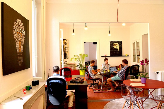 L'espace de coworking des 6 degrés à Cannes. Crédit photo : les 6 degrés