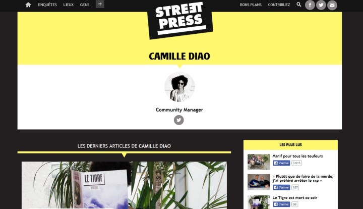 Camille Diao officie sur Streetpress et Radio Nova. Crédit photo : streetpress.com