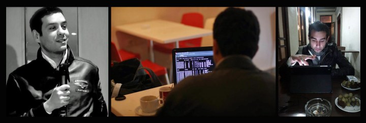 A gauche Kerim Bouzouita, au milieu Skander Ben Hamda, à droite Sofiane Belhadj (crédit DR)