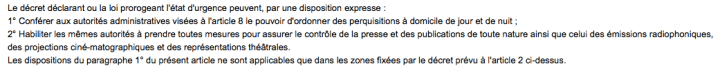 Etat d'urgence contrôle presse
