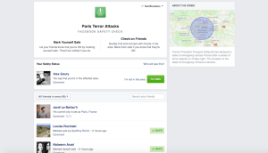 Un bouton d’urgence a été mis en place par Facebook. Crédit : A.G.