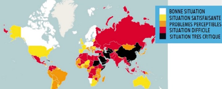 Le Royaume-Uni est 34ème sur 180 au classement RSF de la liberté de la presse. (Crédit : rsf.org)