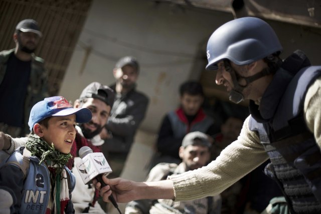 Les journalistes-citoyens sont au coeur des évènements en Syrie (crédit photo : Zac Baillie, AFP)
