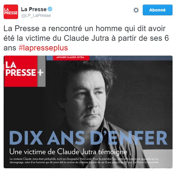 Le témoignage de *Jean (prénom modifié) a fait l'effet d'une bombe dans les médias canadiens (Capture d'écran) 