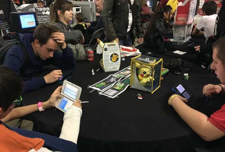 Un tournoi de combats Pokémon était organisé le dimanche. (Crédit photo : Nicolas Lellouche)