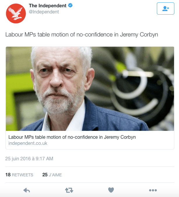 tweet Independant Corbyn