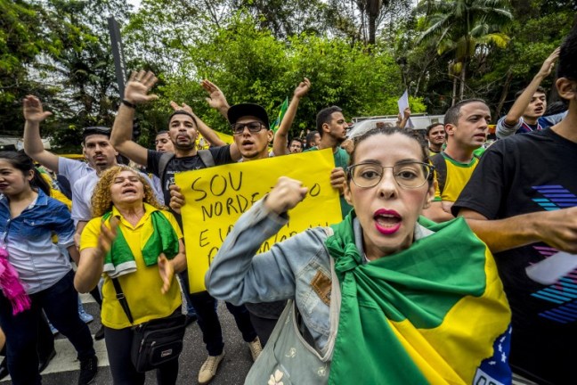Supporters Of Jair Bolsonaro Demonstrate In Sao Paulo
