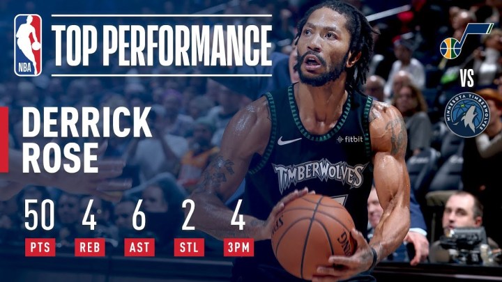 Derrick Rose match 50 points